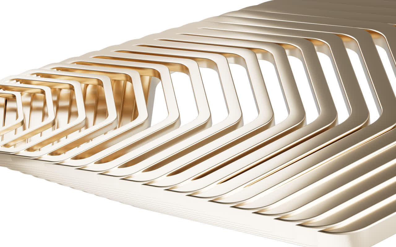 六边形金属框背景3D渲染