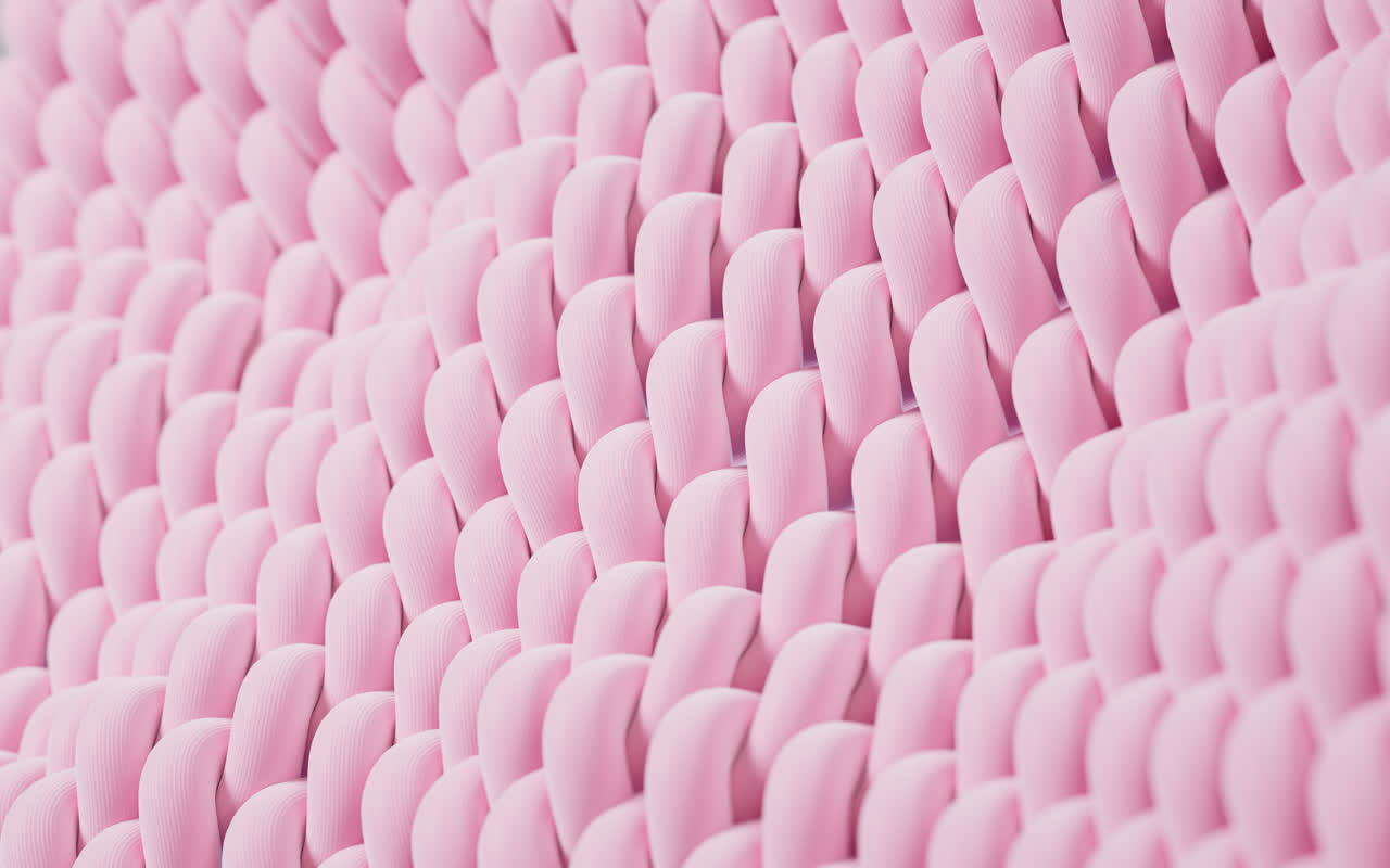 编织纺织纹理细节3D渲染