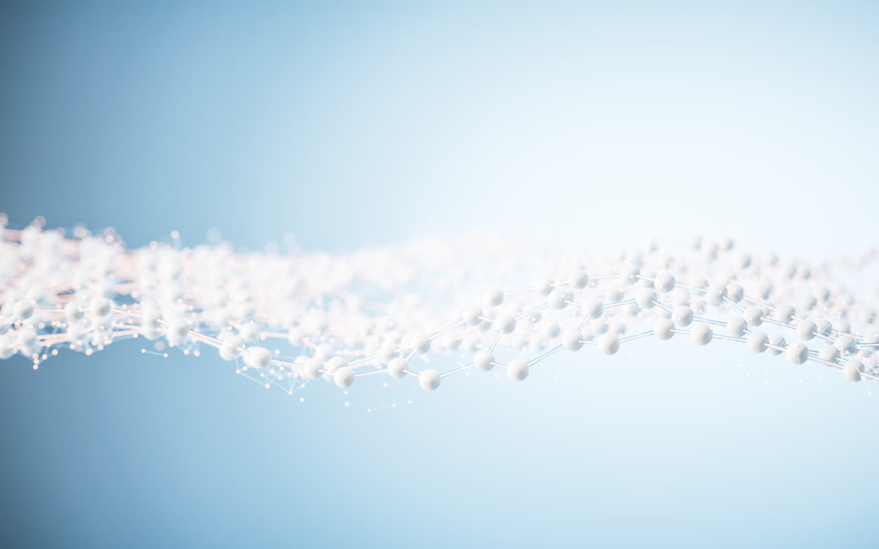 透明六边形分子材料结构3D渲染