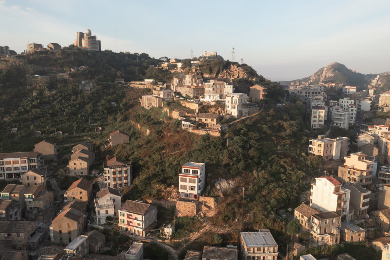 中国浙江台州山上的民居