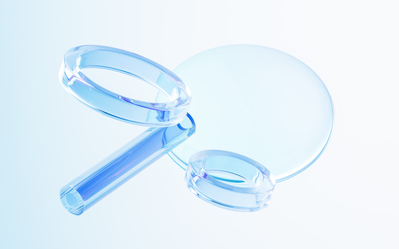 透明渐变玻璃背景3D渲染