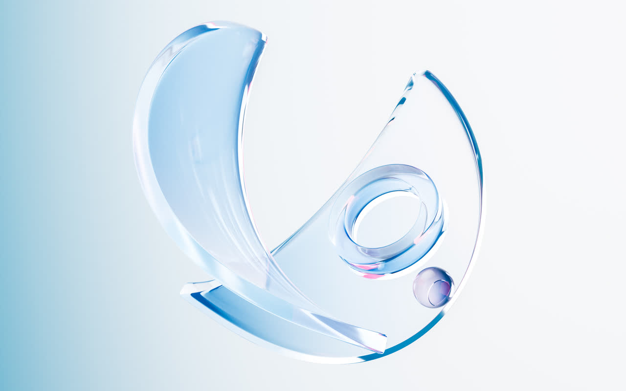 透明渐变玻璃背景3D渲染