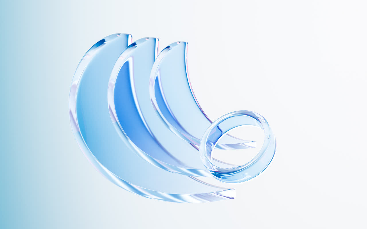 透明渐变玻璃背景3D渲染