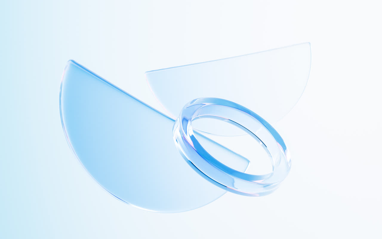 透明渐变玻璃背景3D渲染