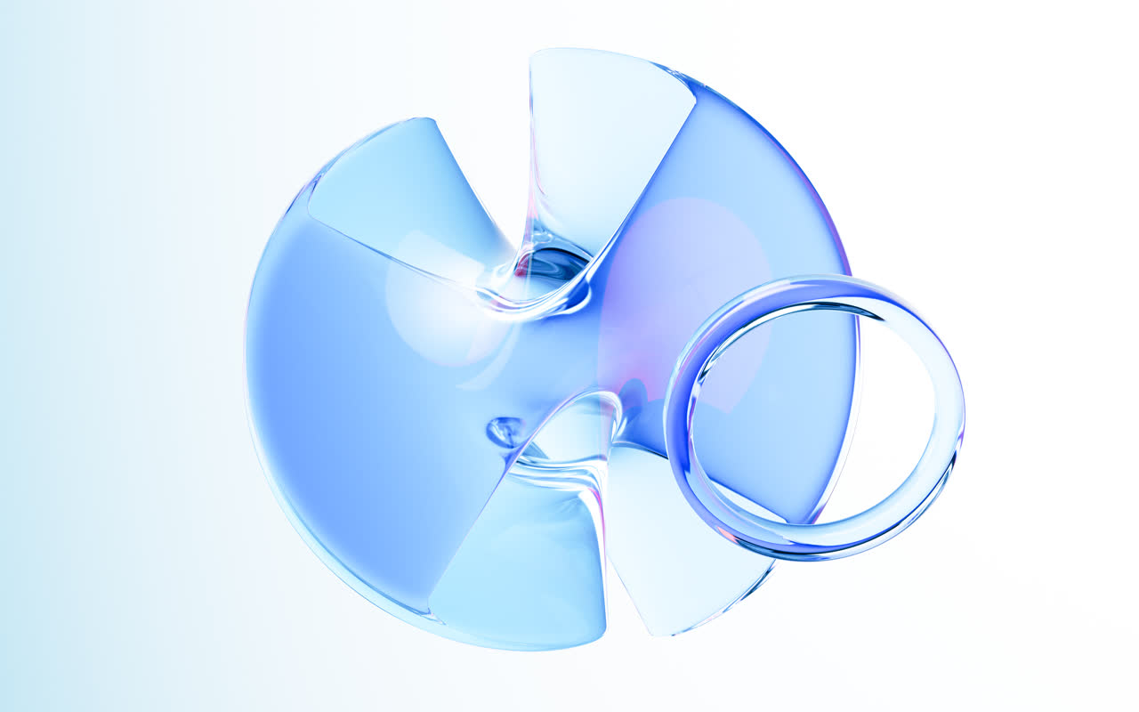 透明渐变玻璃背景3D渲染