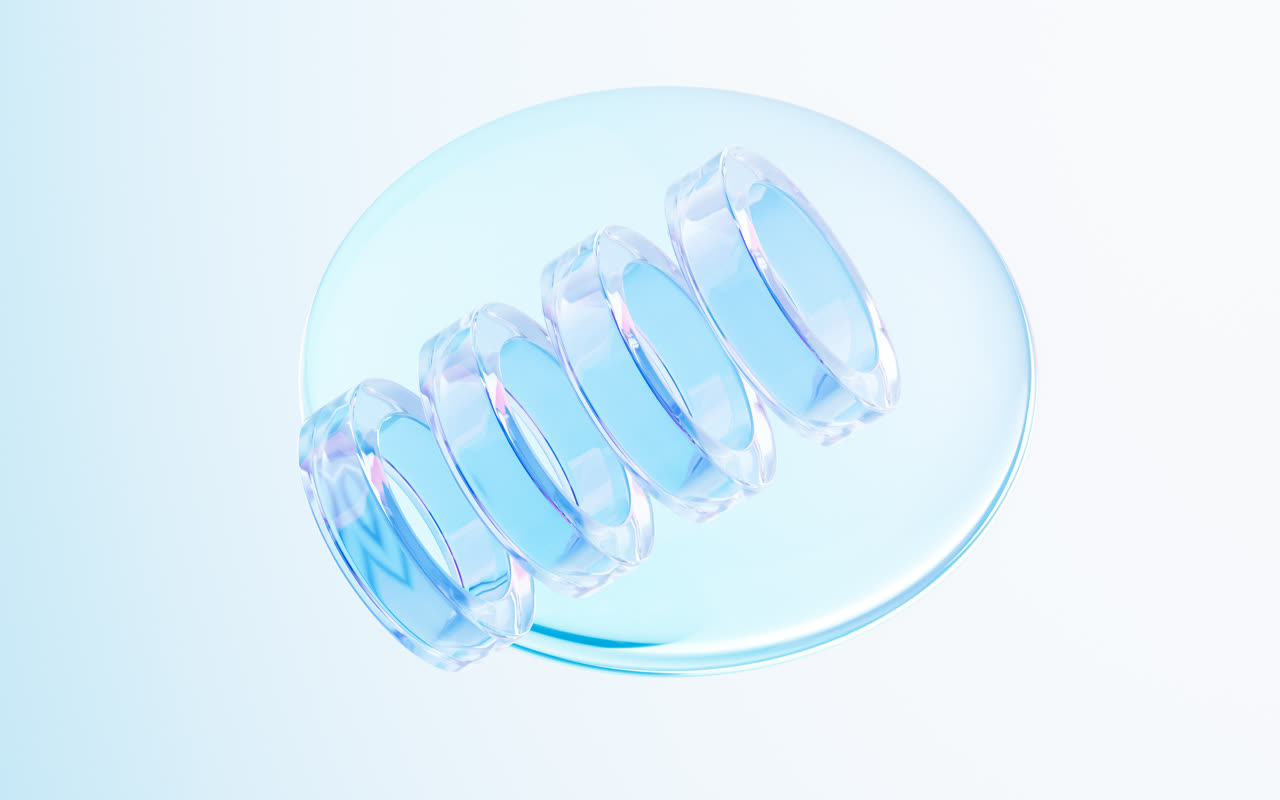 透明渐变玻璃背景3D渲染