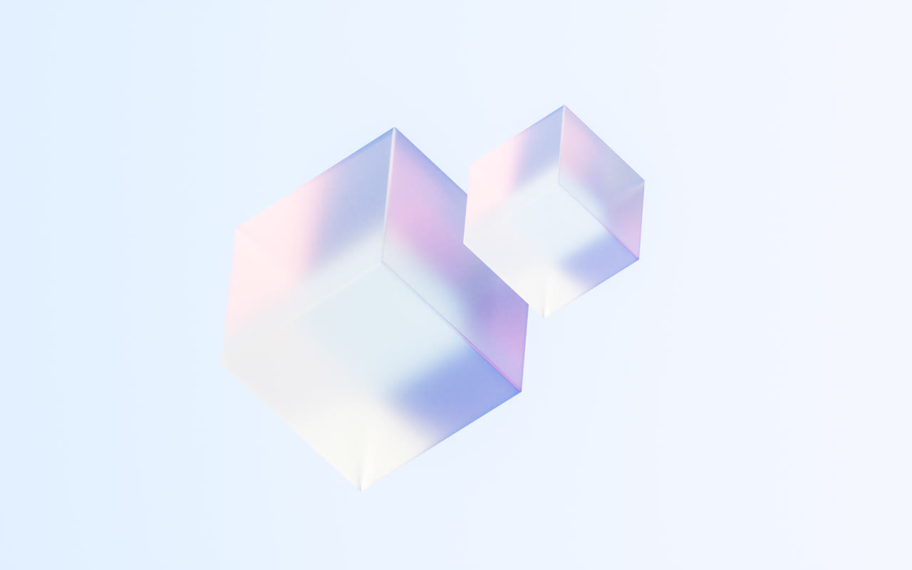 透明渐变玻璃背景3D渲染