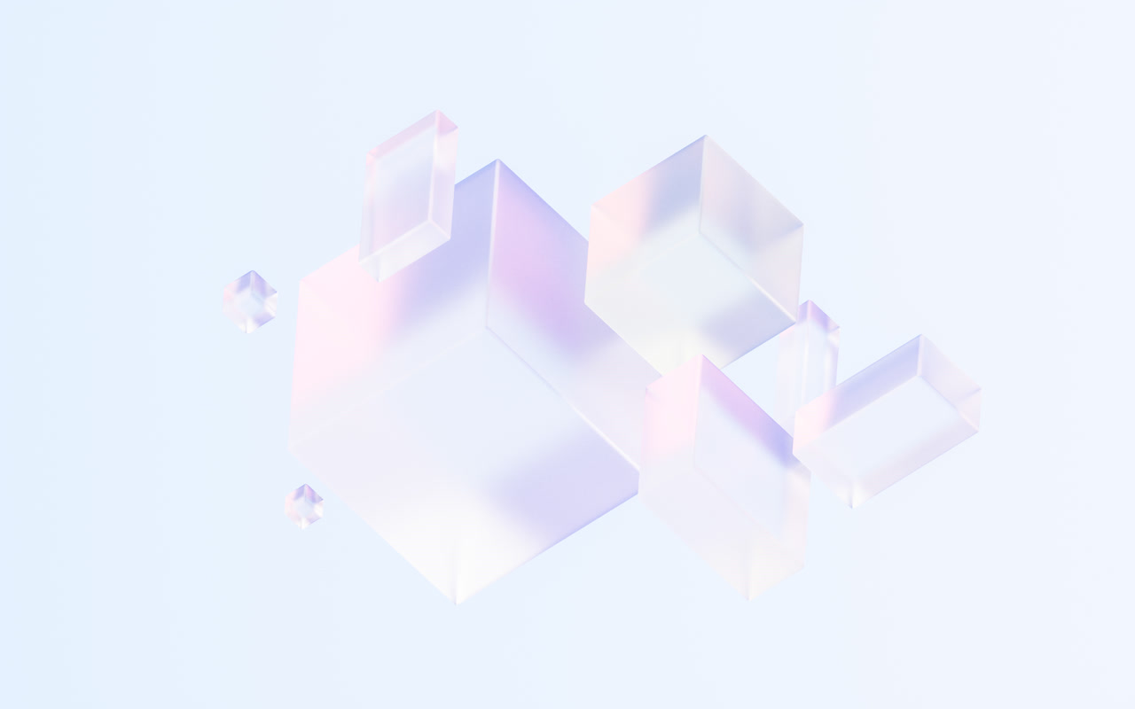 透明渐变玻璃背景3D渲染