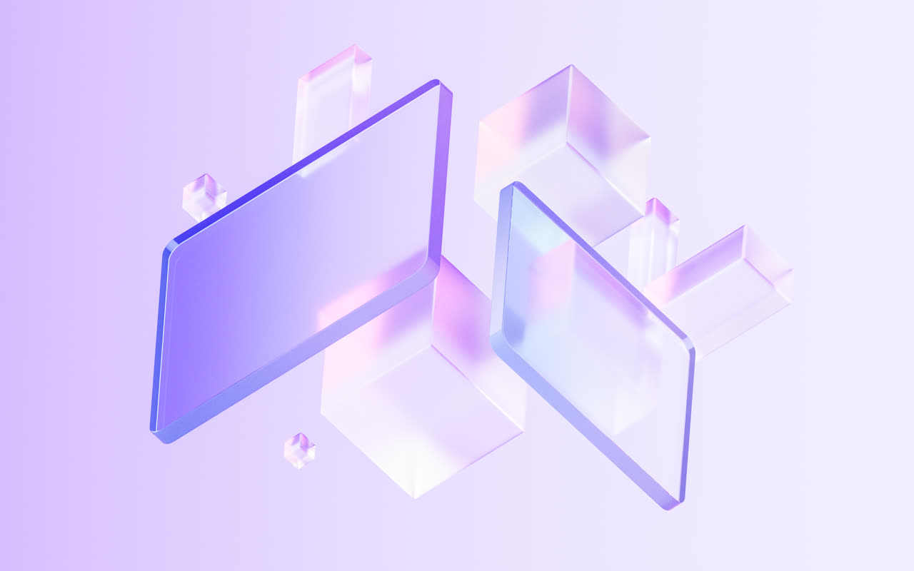 透明渐变玻璃背景3D渲染