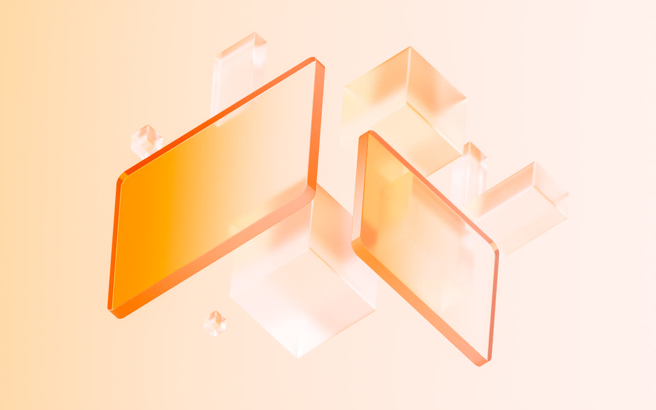 透明渐变玻璃背景3D渲染