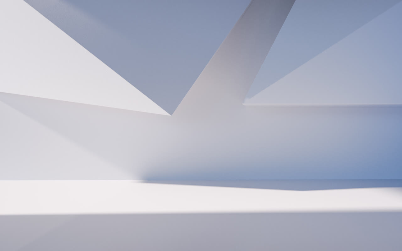 创意几何体建筑空间3D渲染