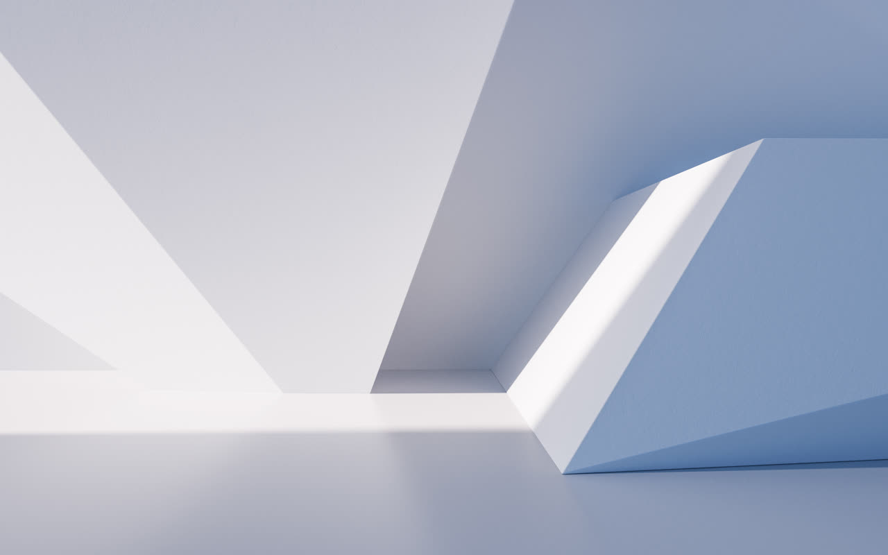 创意几何体建筑空间3D渲染