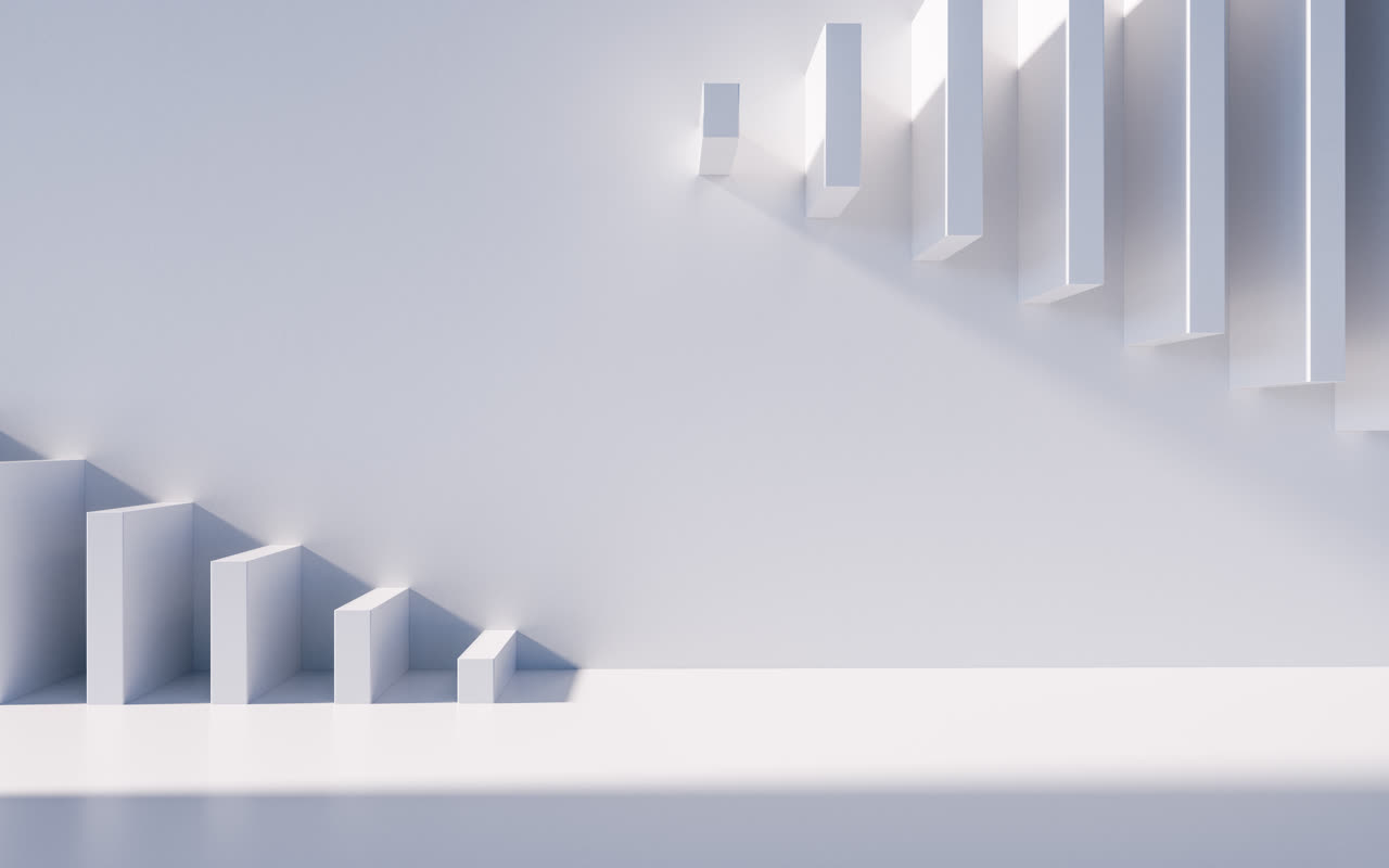 创意几何体建筑空间3D渲染