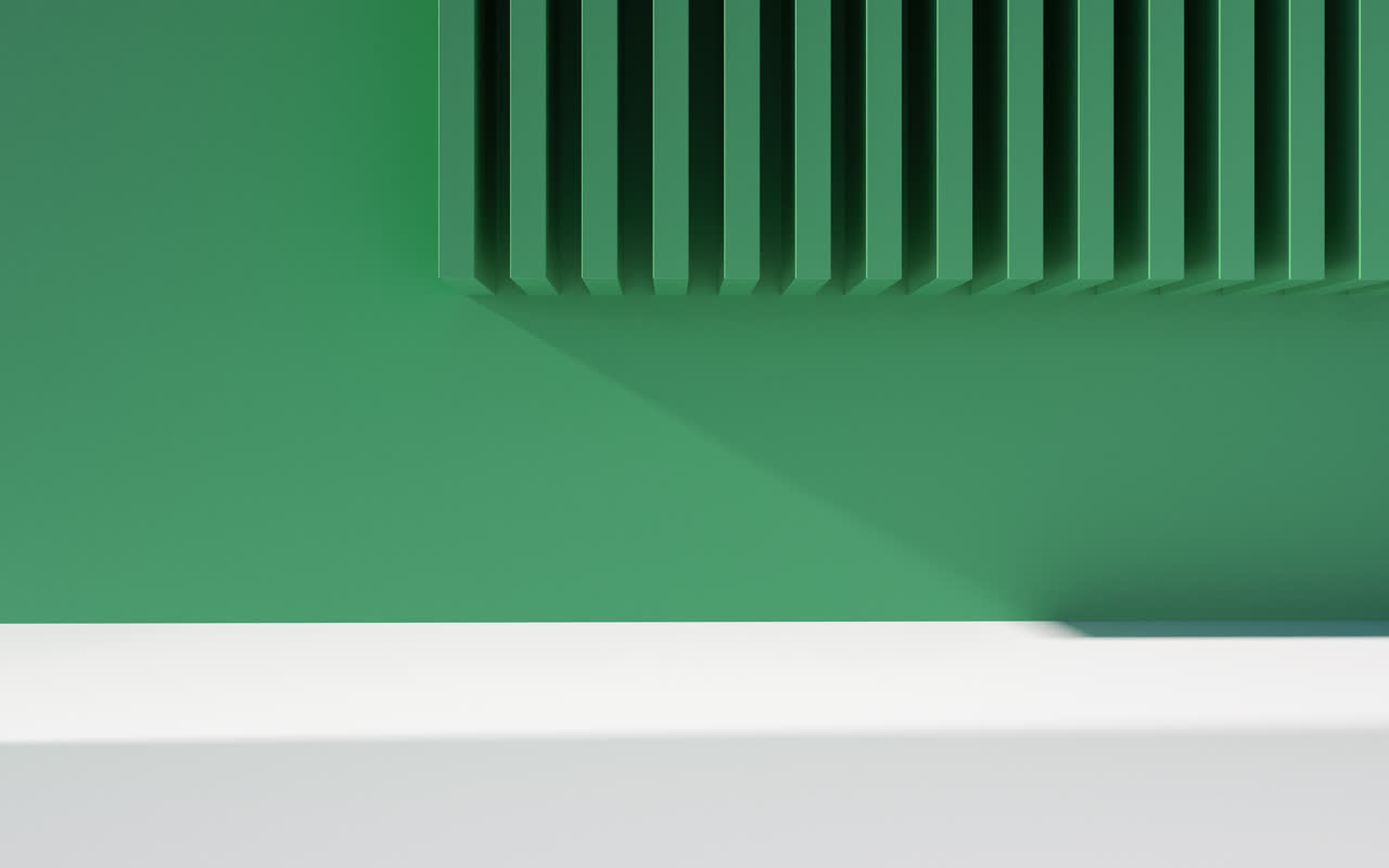 创意几何体建筑空间3D渲染