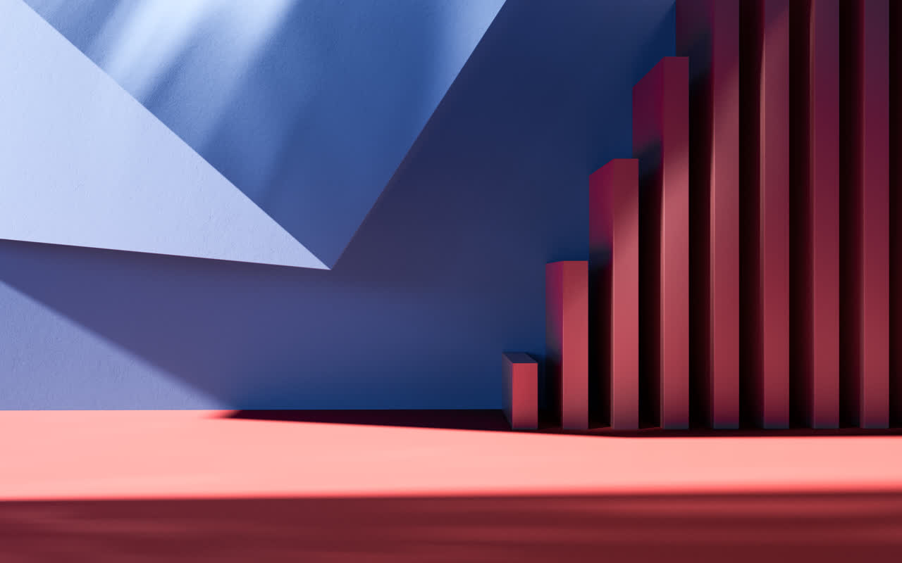 创意几何体建筑空间3D渲染