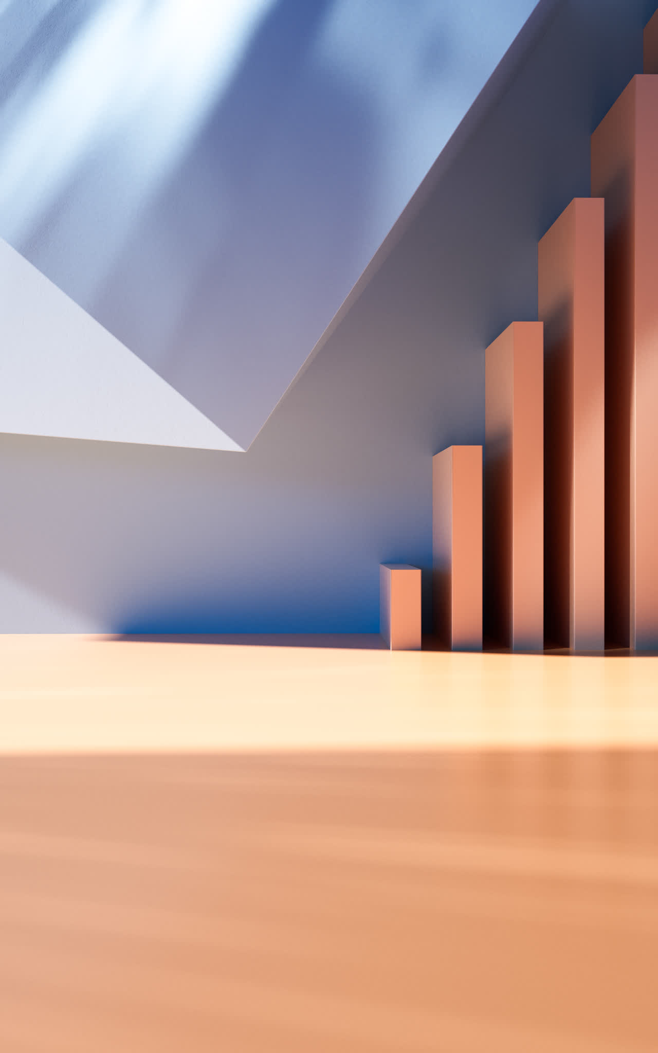 创意几何体建筑空间3D渲染