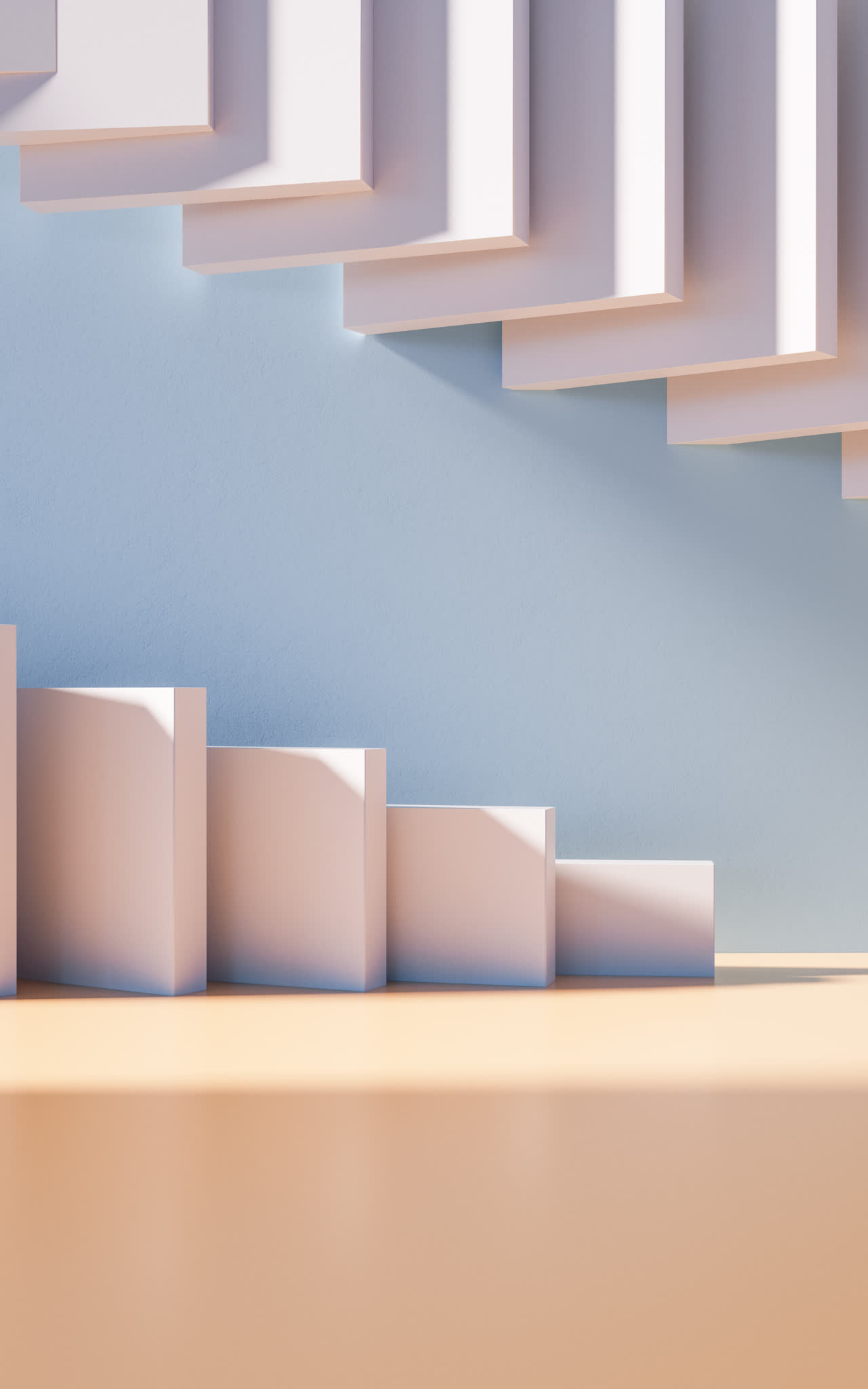 创意几何体建筑空间3D渲染