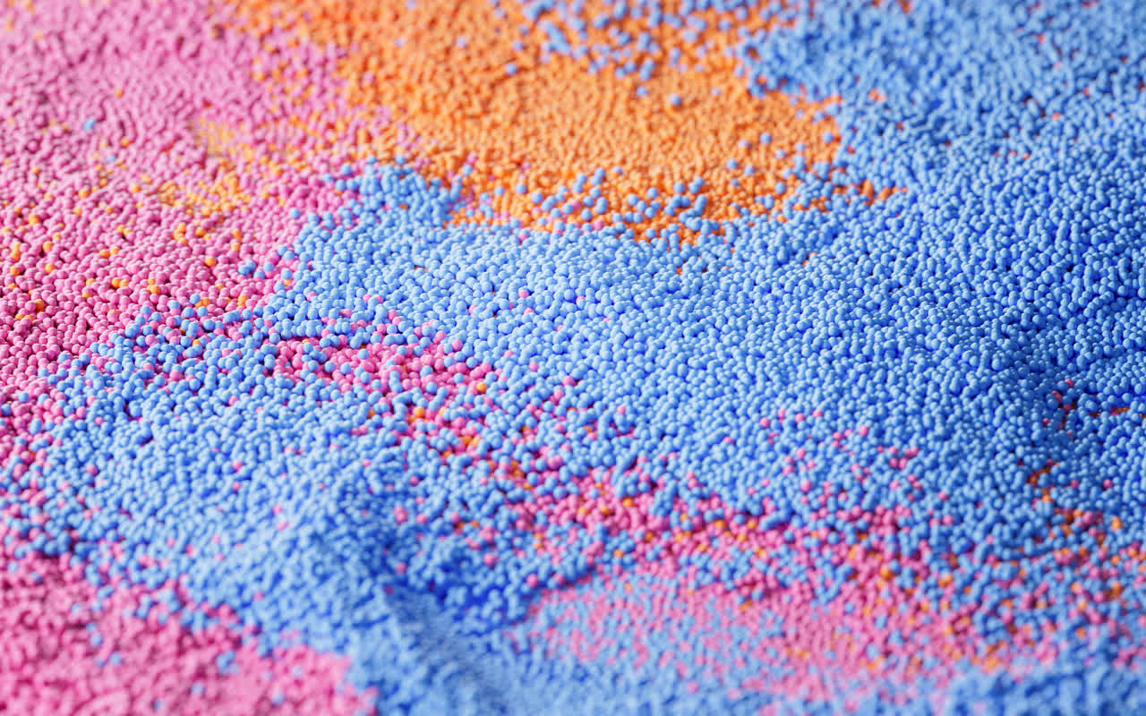 散落的颗粒球体3D渲染