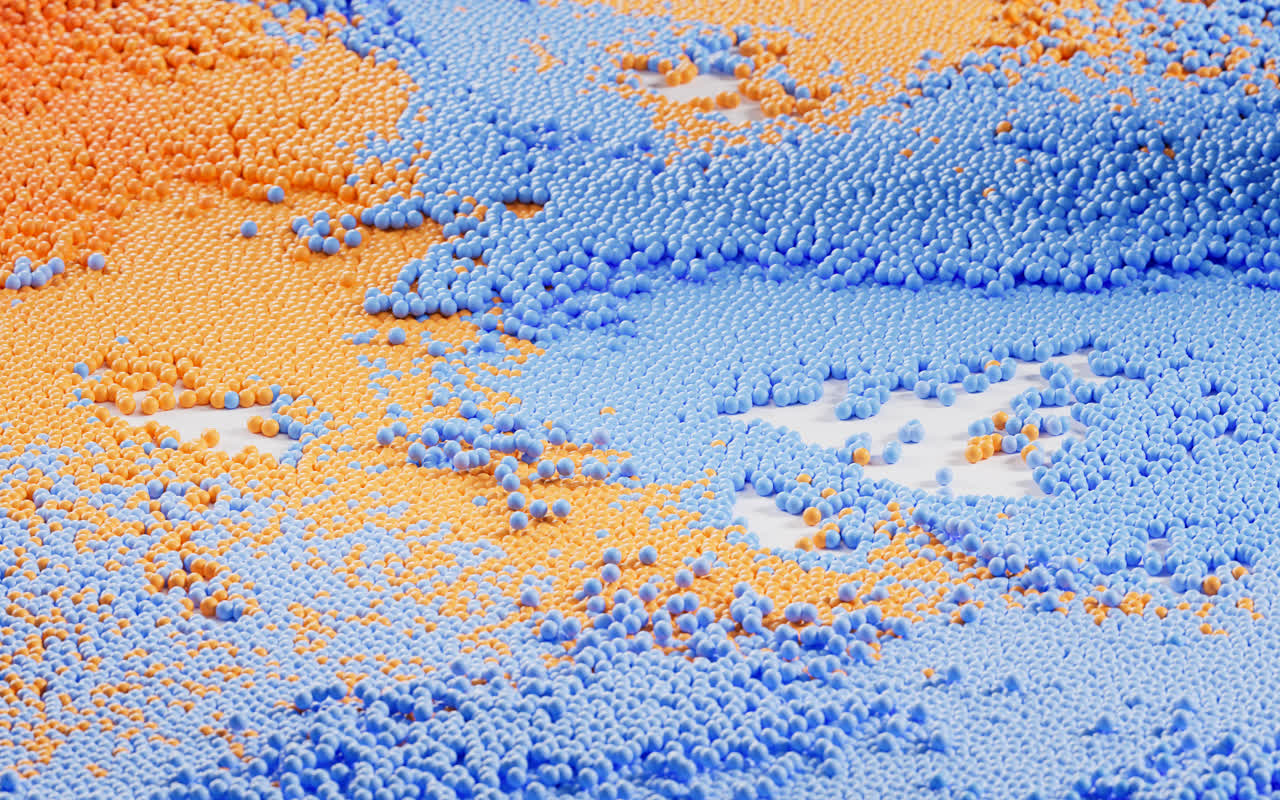 散落的颗粒球体3D渲染