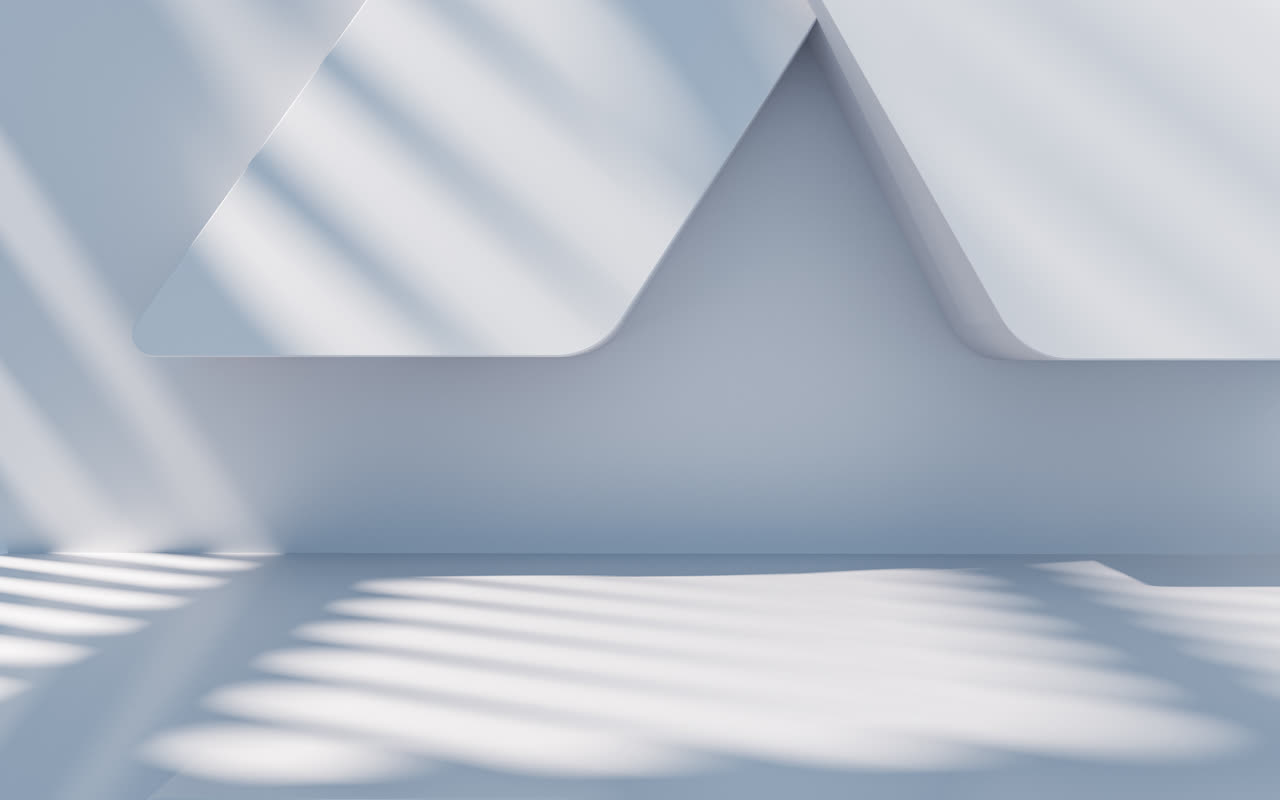 创意几何体建筑空间3D渲染