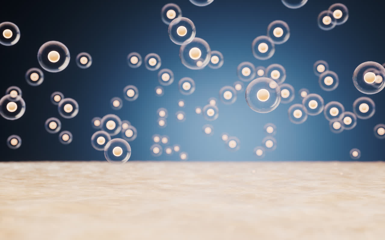 皮肤与表面的营养物质3D渲染