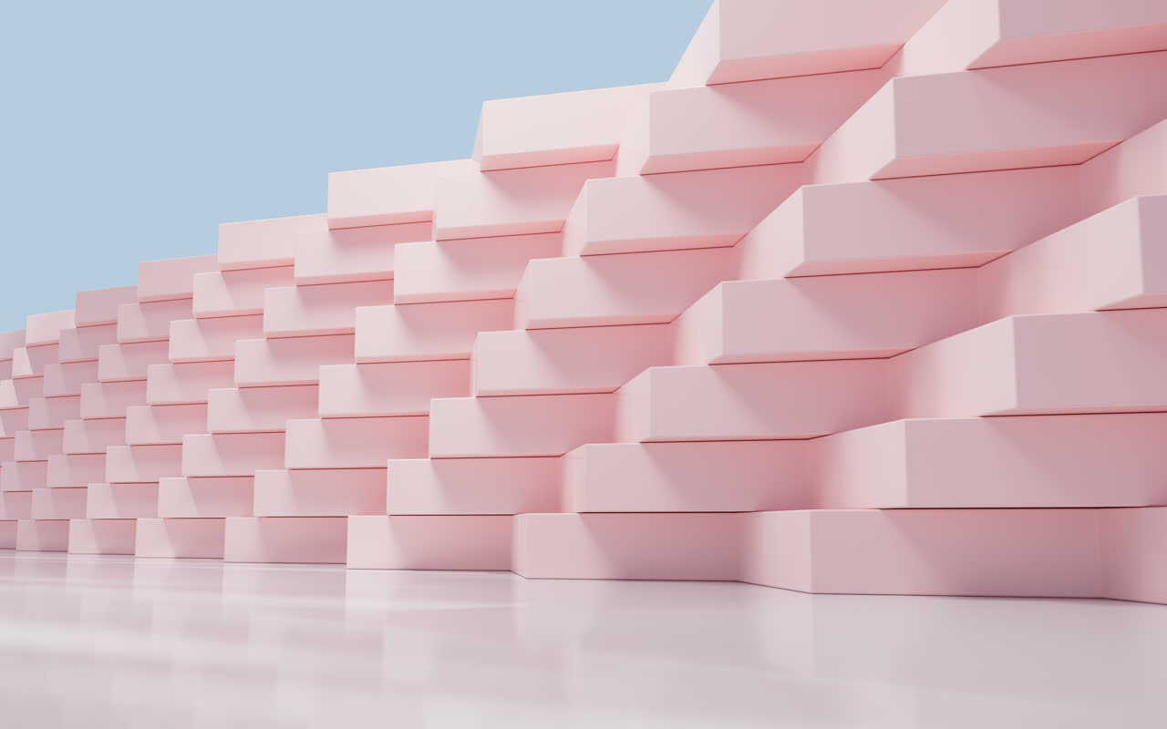 台阶状几何体3D渲染