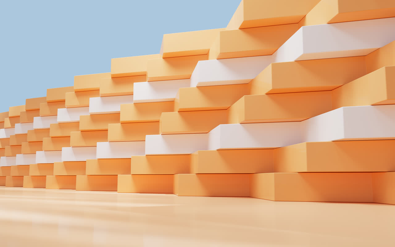 台阶状几何体3D渲染