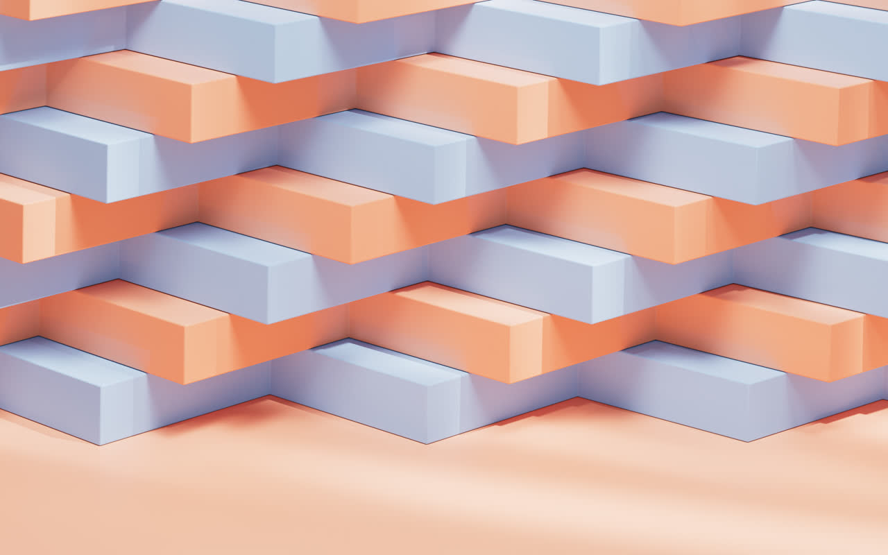 台阶状几何体3D渲染