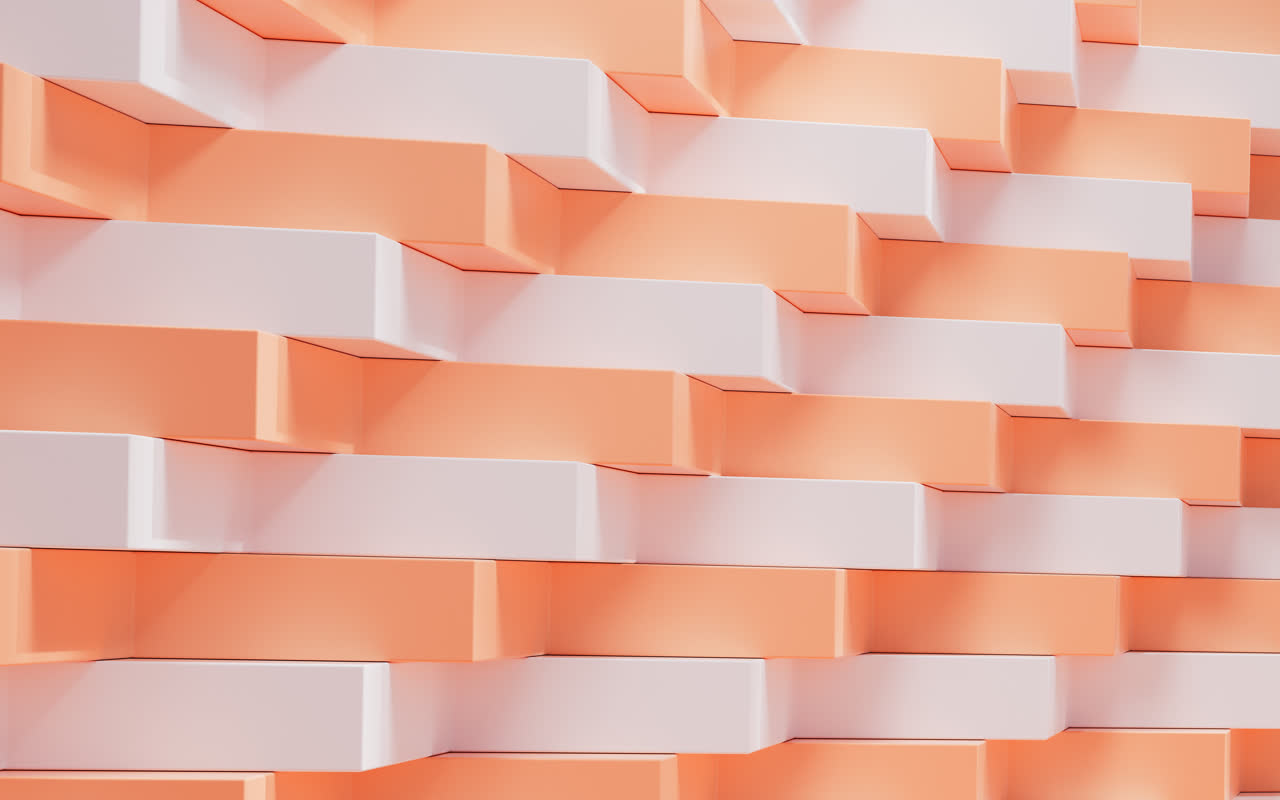 台阶状几何体3D渲染