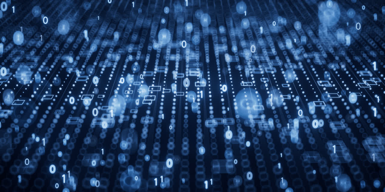 抽象粒子数据空间3D渲染