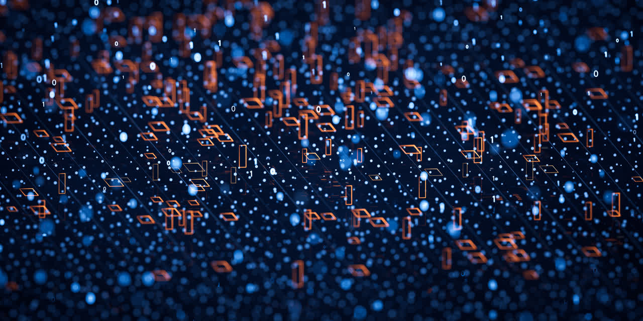 抽象粒子数据空间3D渲染