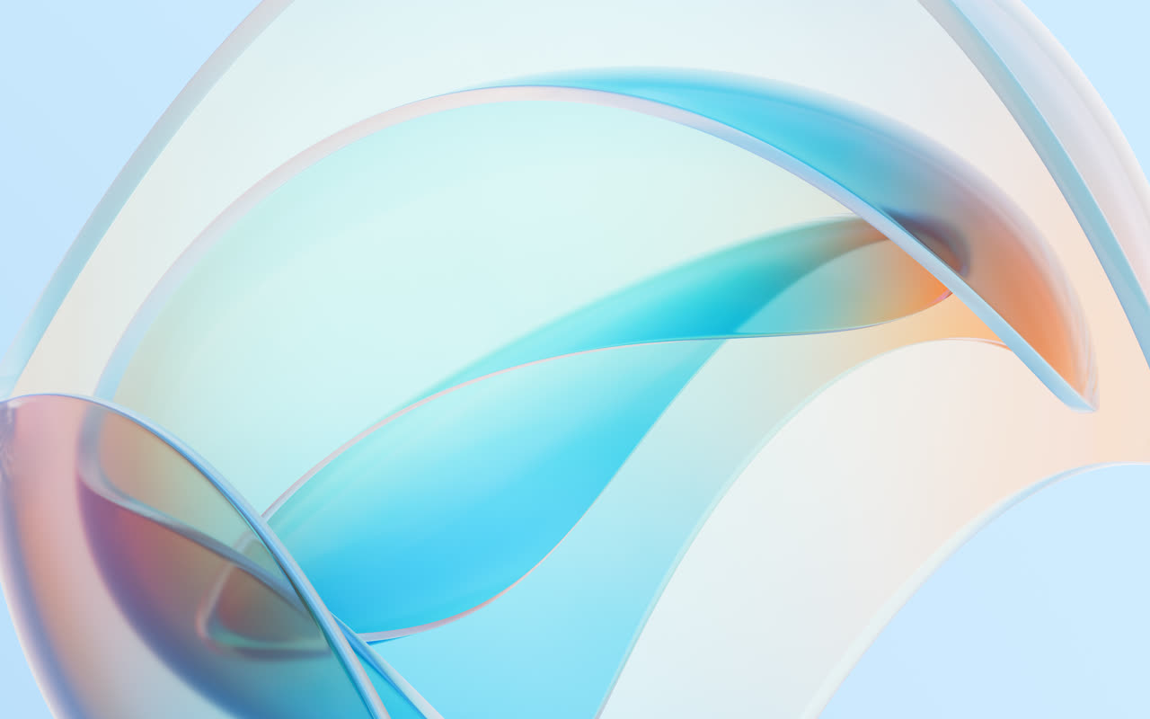 透明渐变彩色玻璃背景3D渲染