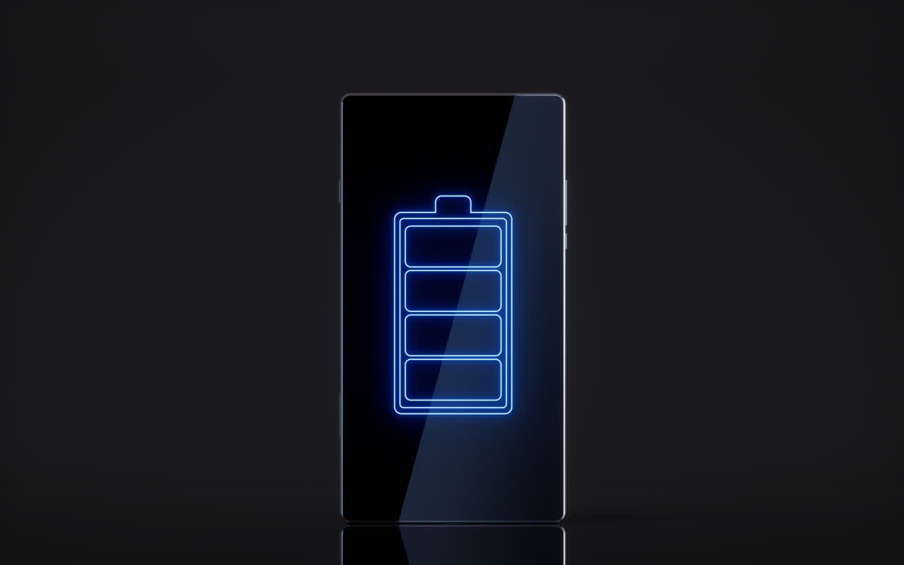 手机电池与电量3D渲染