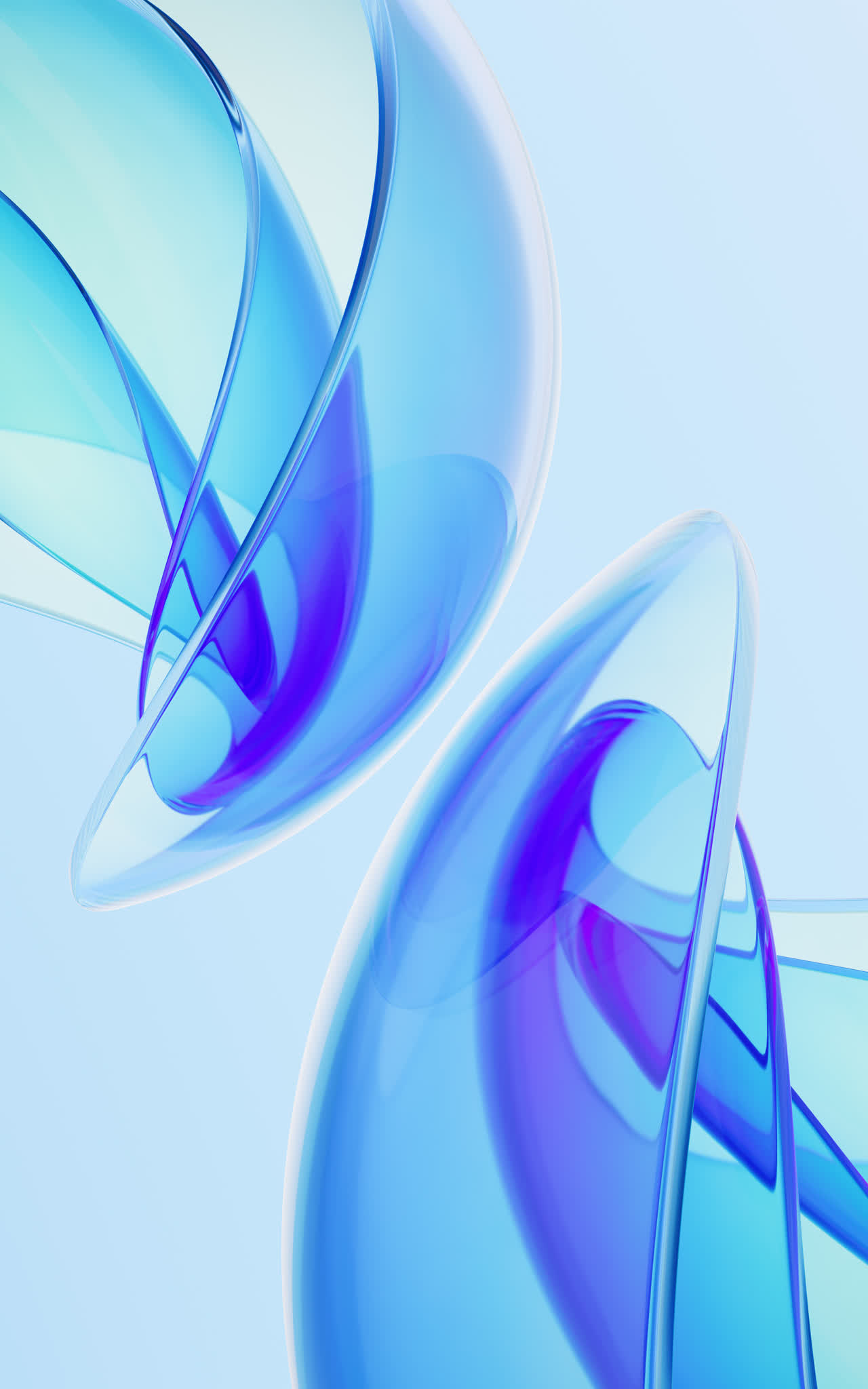 透明渐变彩色玻璃背景3D渲染