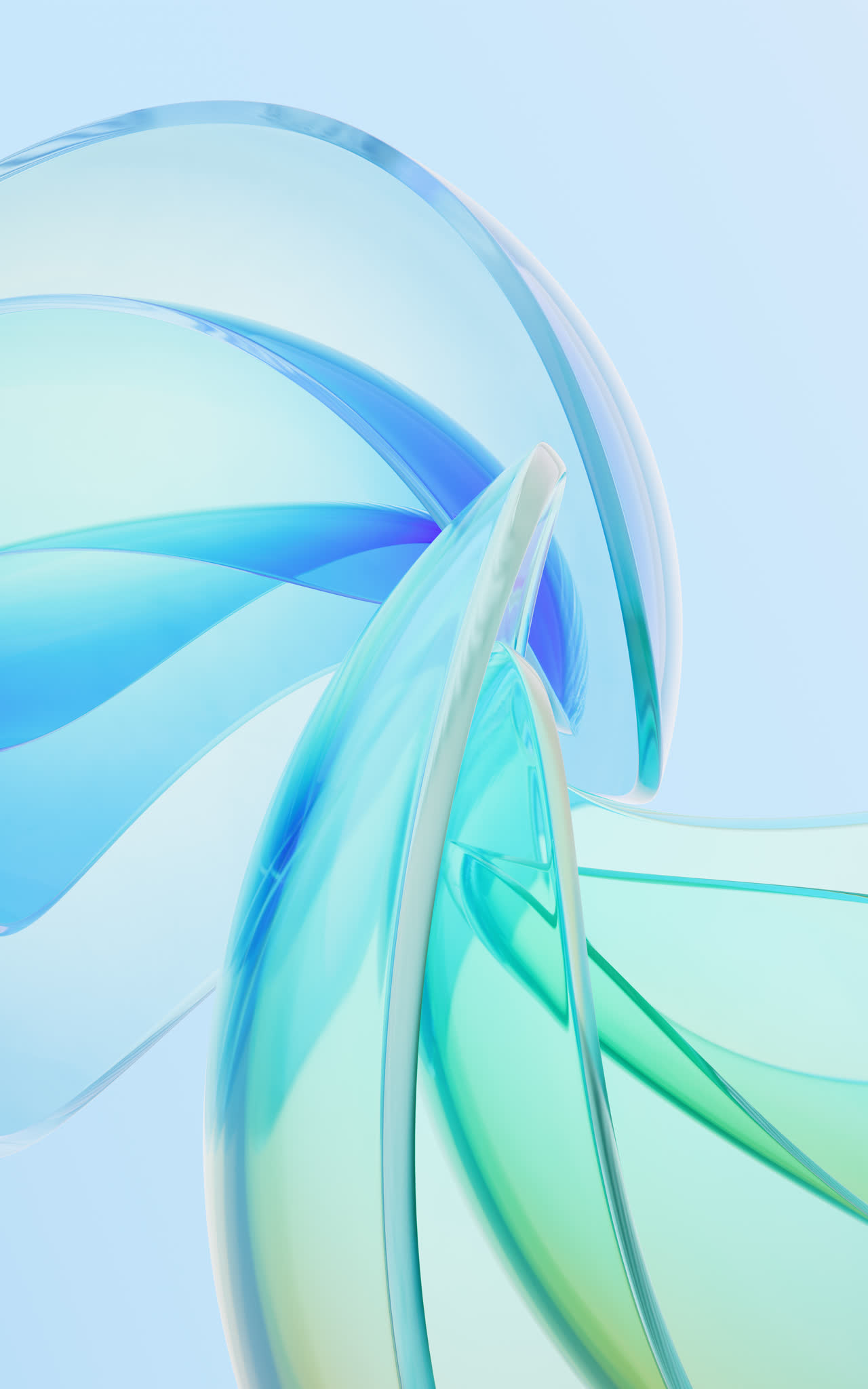 透明渐变彩色玻璃背景3D渲染