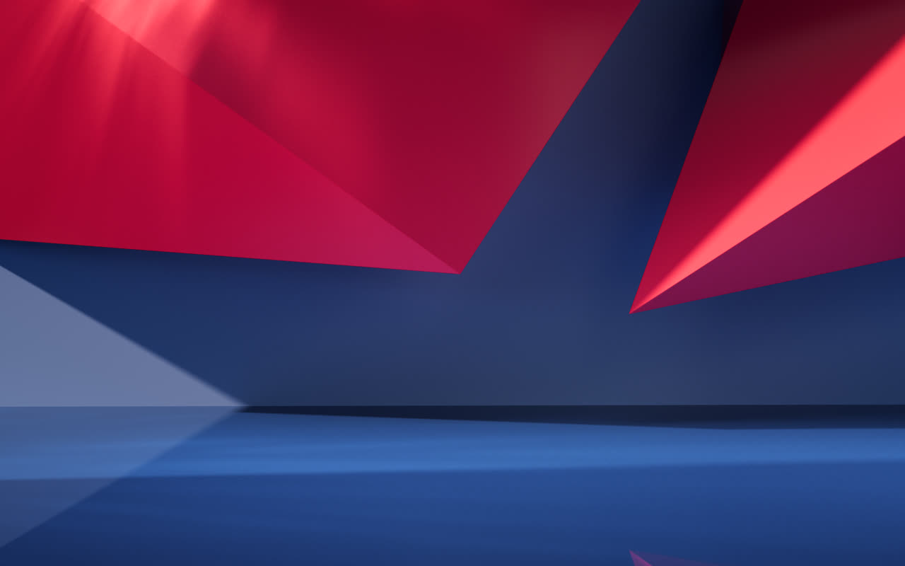 创意几何体室内空间3D渲染