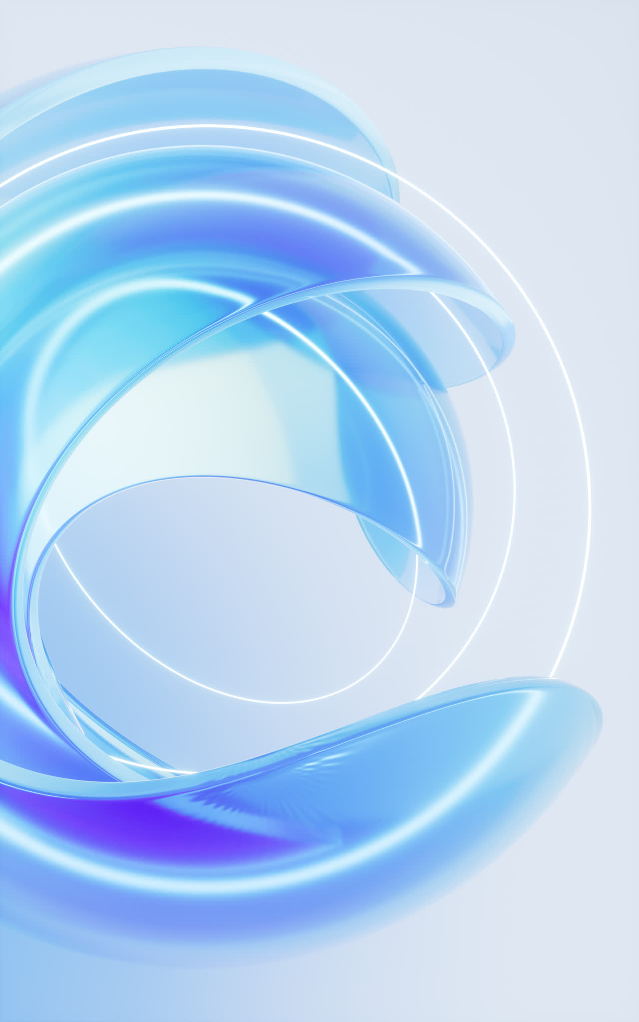 透明渐变彩色玻璃背景3D渲染