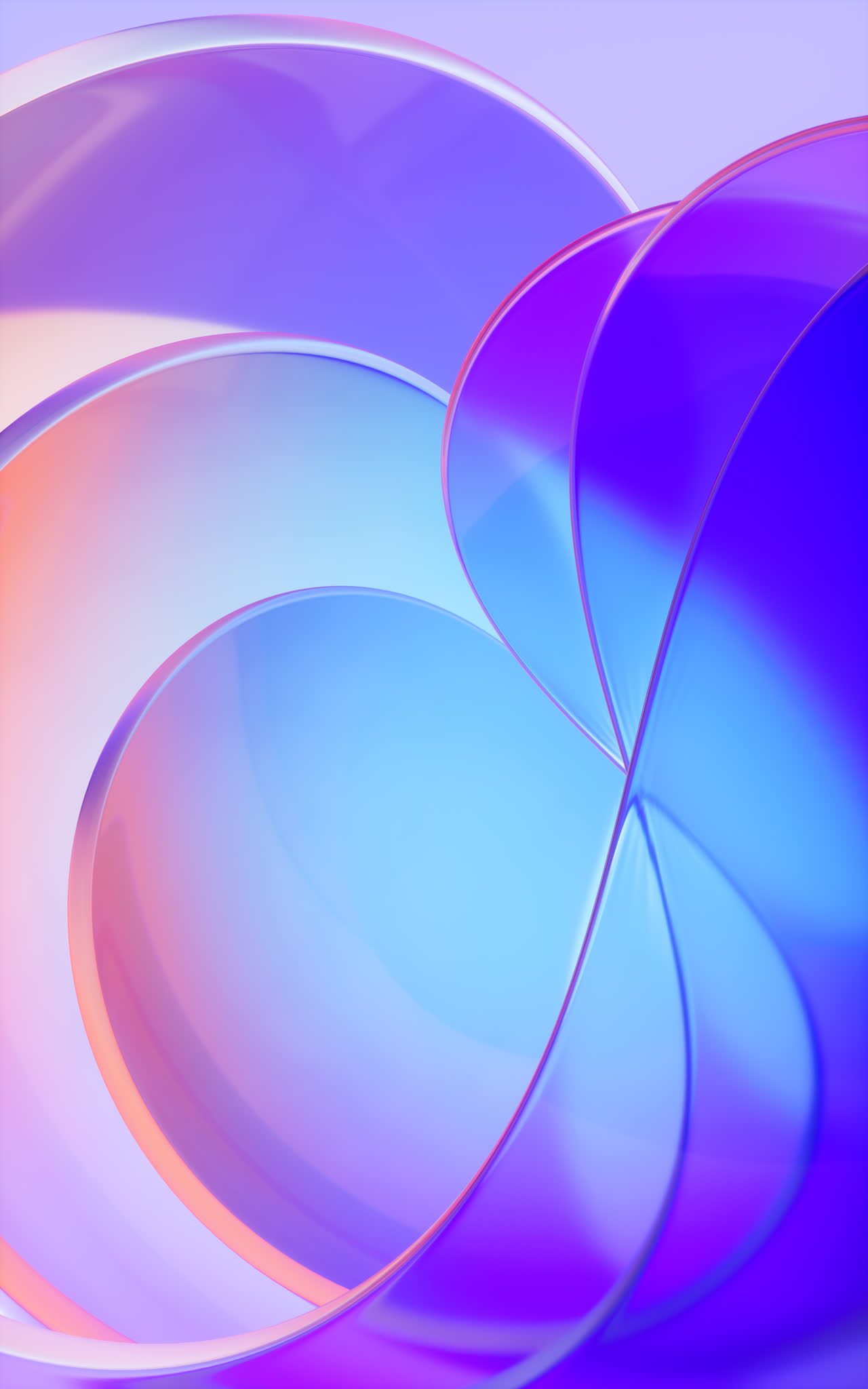 透明渐变彩色玻璃背景3D渲染