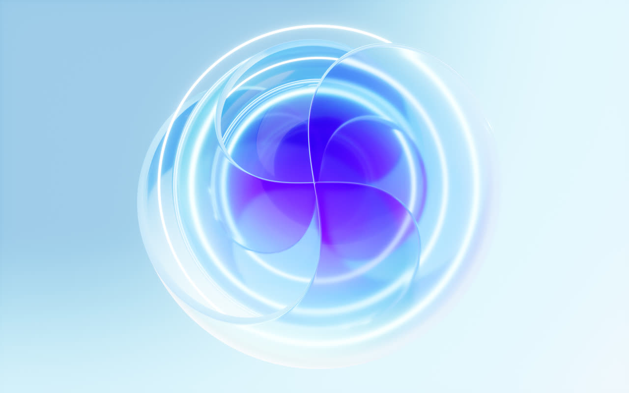 透明渐变彩色玻璃背景3D渲染