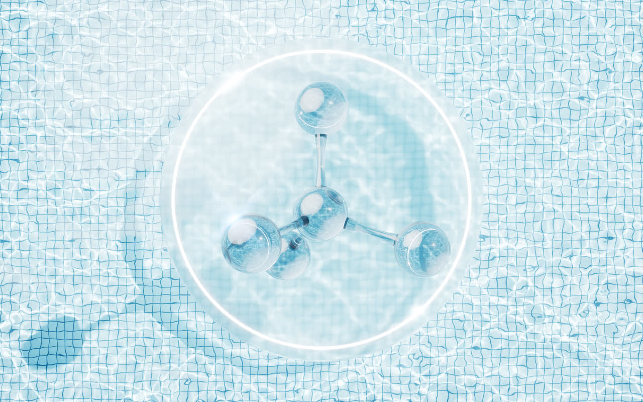 水面与分子3D渲染