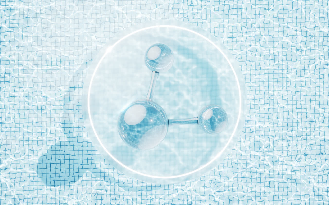 水面与分子3D渲染