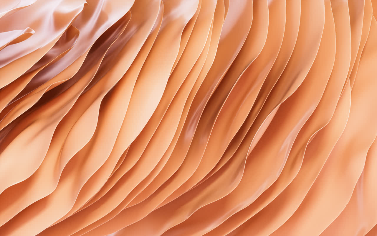 多层柔软纸片背景3D渲染