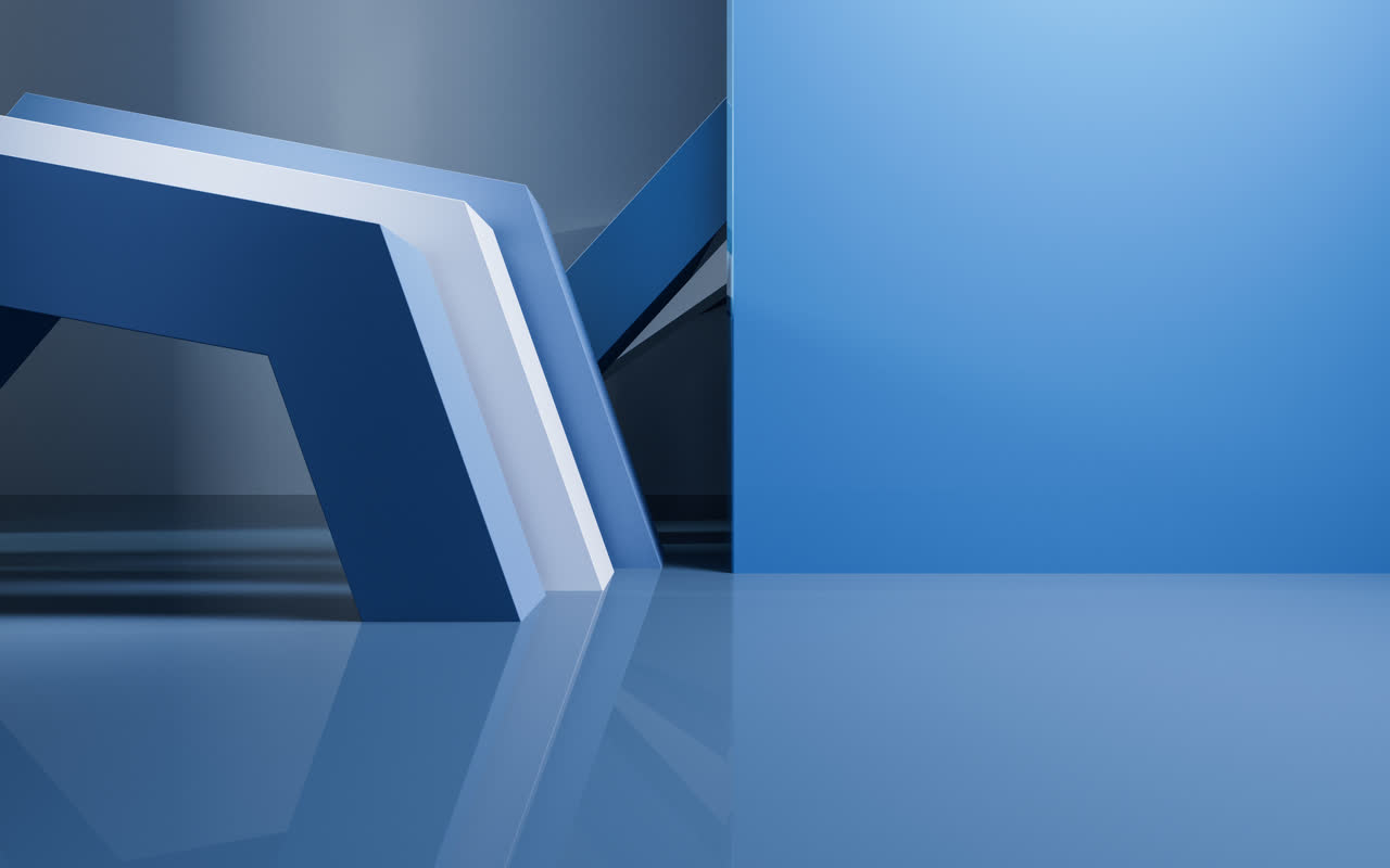 创意几何体室内空间3D渲染