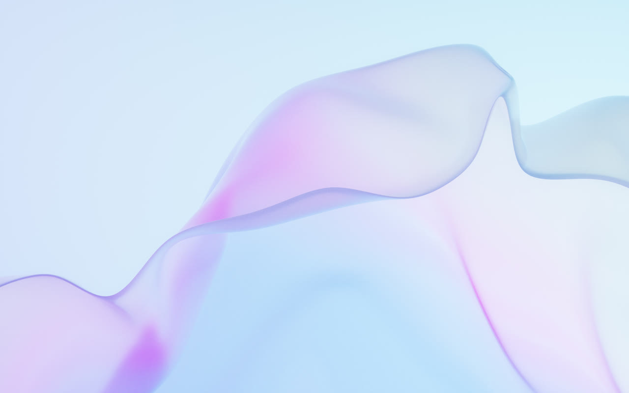 流动透明玻璃渐变曲面3D渲染