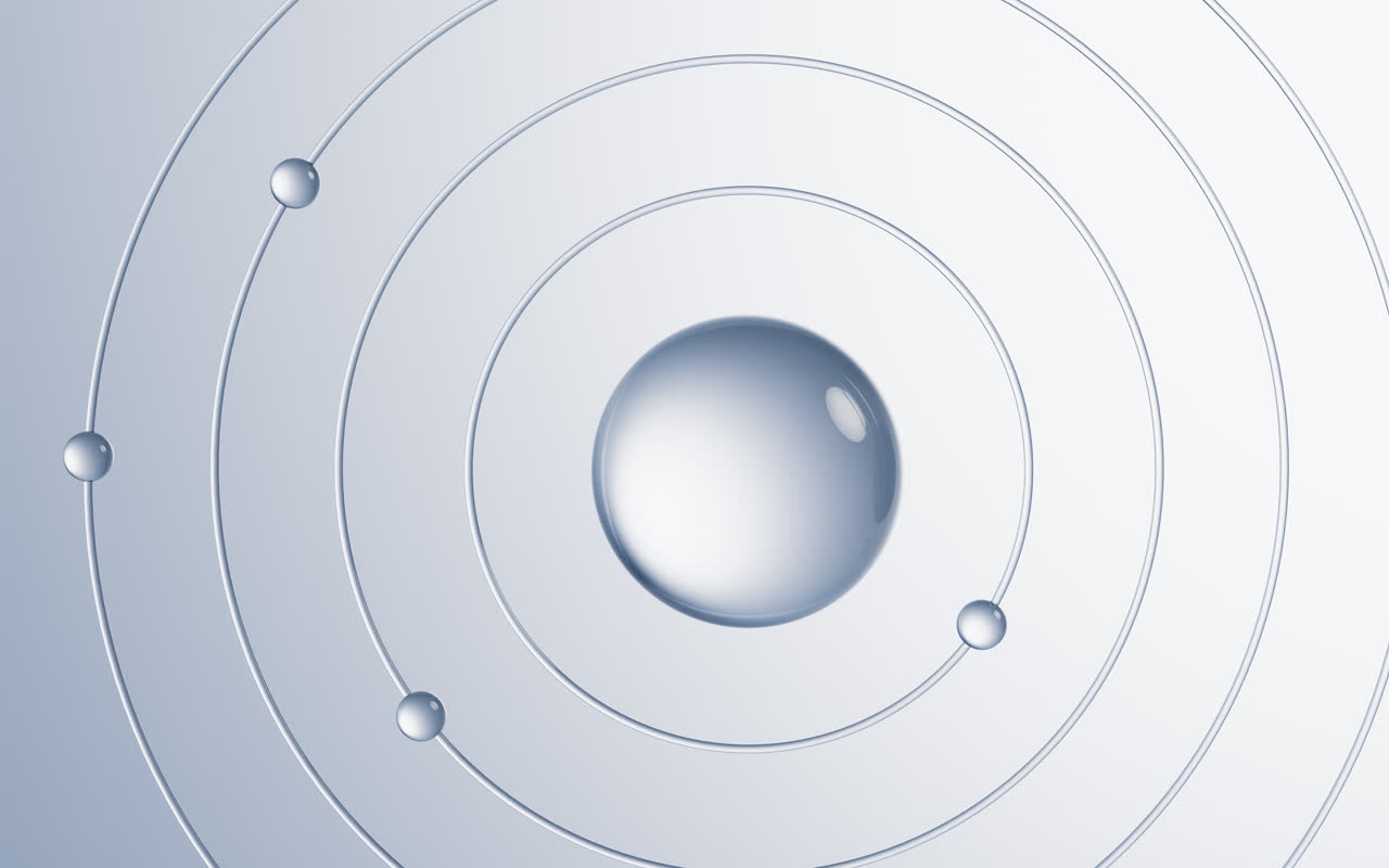 透明球体与环绕线条3D渲染