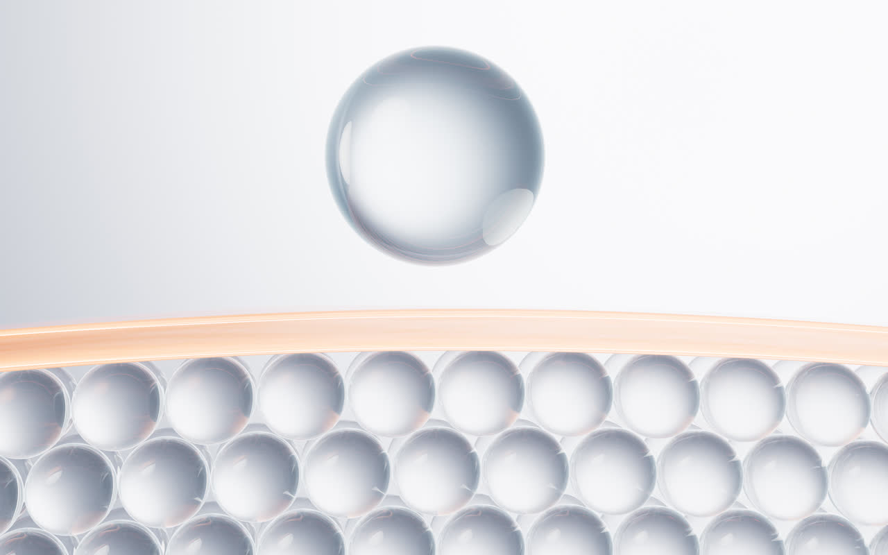 皮肤与细胞补水概念3D渲染