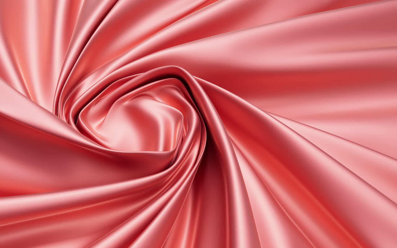 柔软旋转的螺旋形布料3D渲染