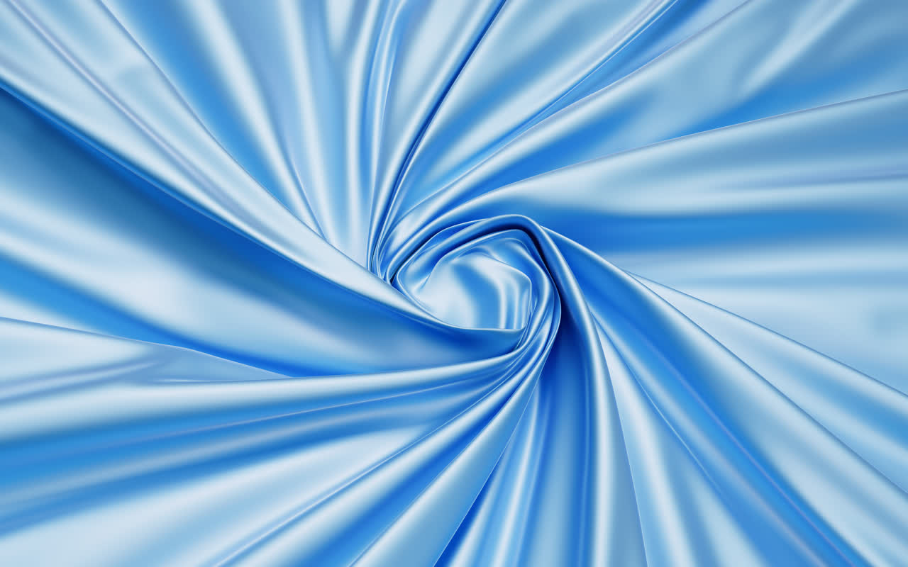 柔软旋转的螺旋形布料3D渲染