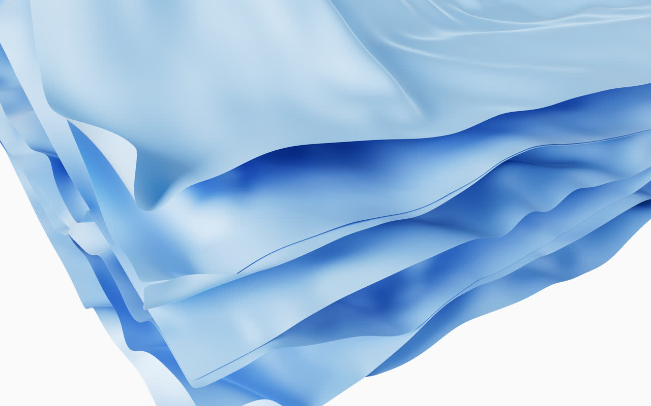 流动的多层曲面背景3D渲染