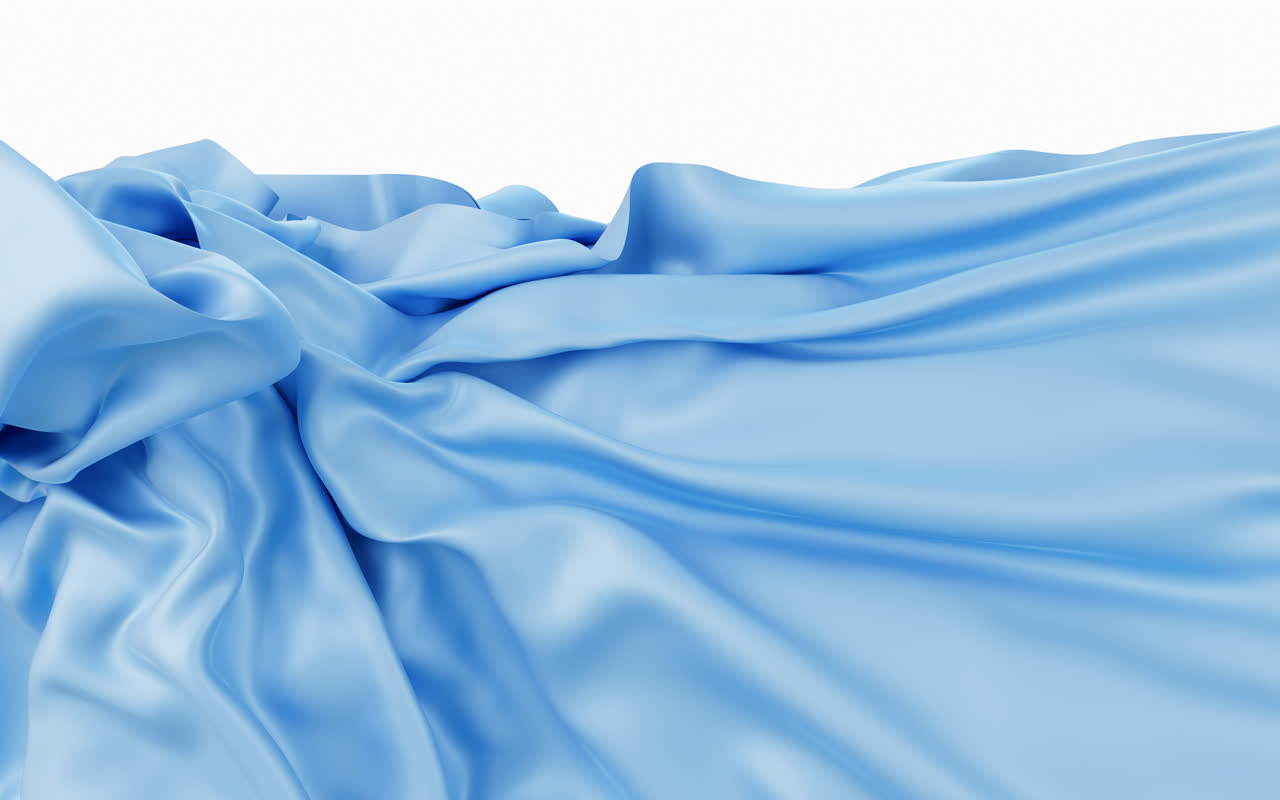 流动的多层布料曲面背景3D渲染